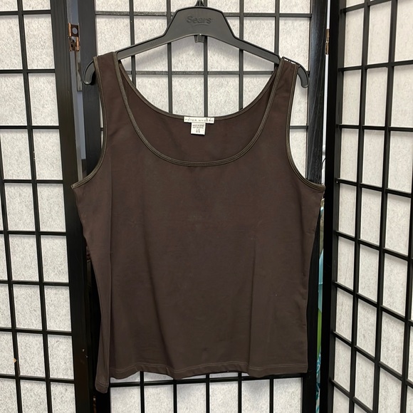 Classic Tank By Peter Nygard, Dark Brown, Sz Large NWOT - Picture 1 of 5